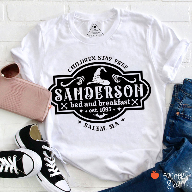 Sanderson Bed And Breakfast  Halloween Teacher T-Shirt