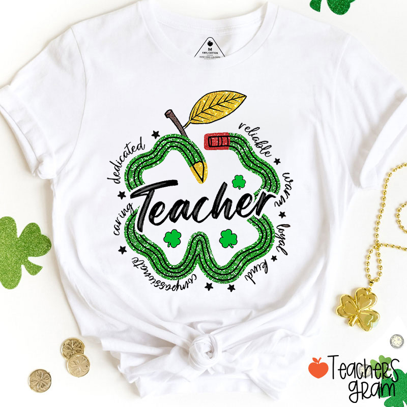 Pencil Teacher St. Patrick's Day Teacher T-Shirt