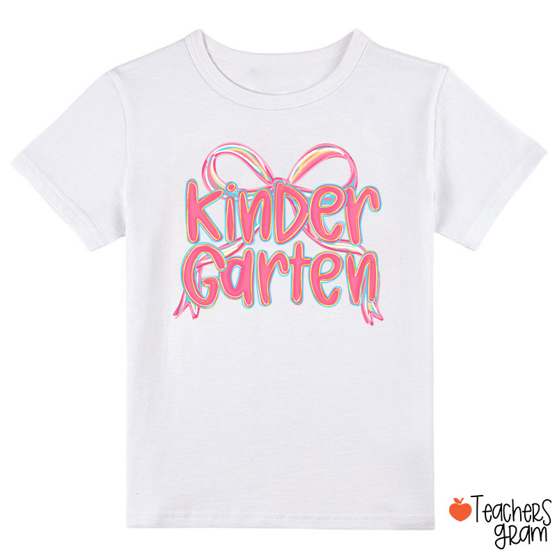 Personalized Grade Pink Bow Class T-Shirt