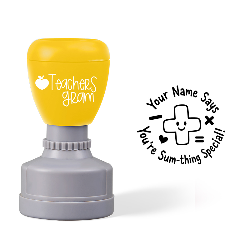 Personalized Name Says Youre Sum‑thing Special Teacher Stamp
