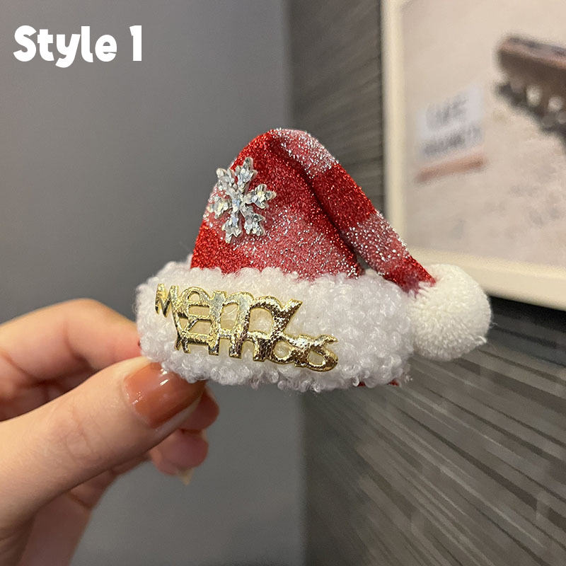 Christmas Hat Teacher Hair Clips