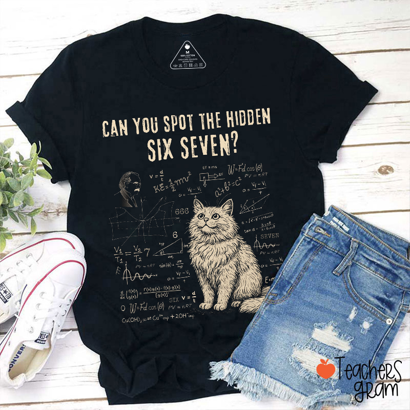Can You Spot The Hidden Six Seven Teacher T-Shirt