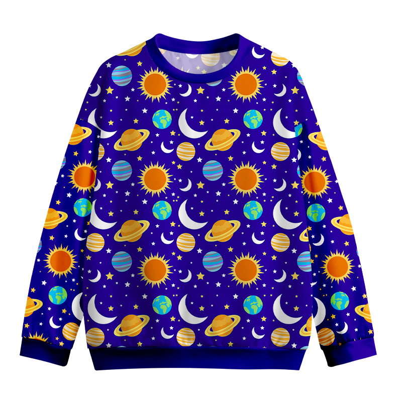 Travel Into Space With Me Teacher Printed Sweatshirt