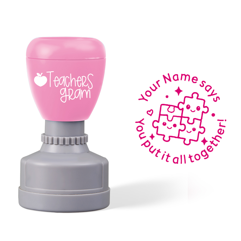 Personalized Name You Put It All Together Teacher Stamp