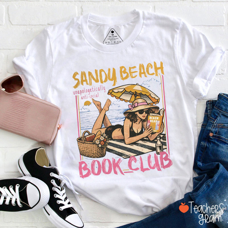 Sandy Beach Book Club Teacher T-Shirt