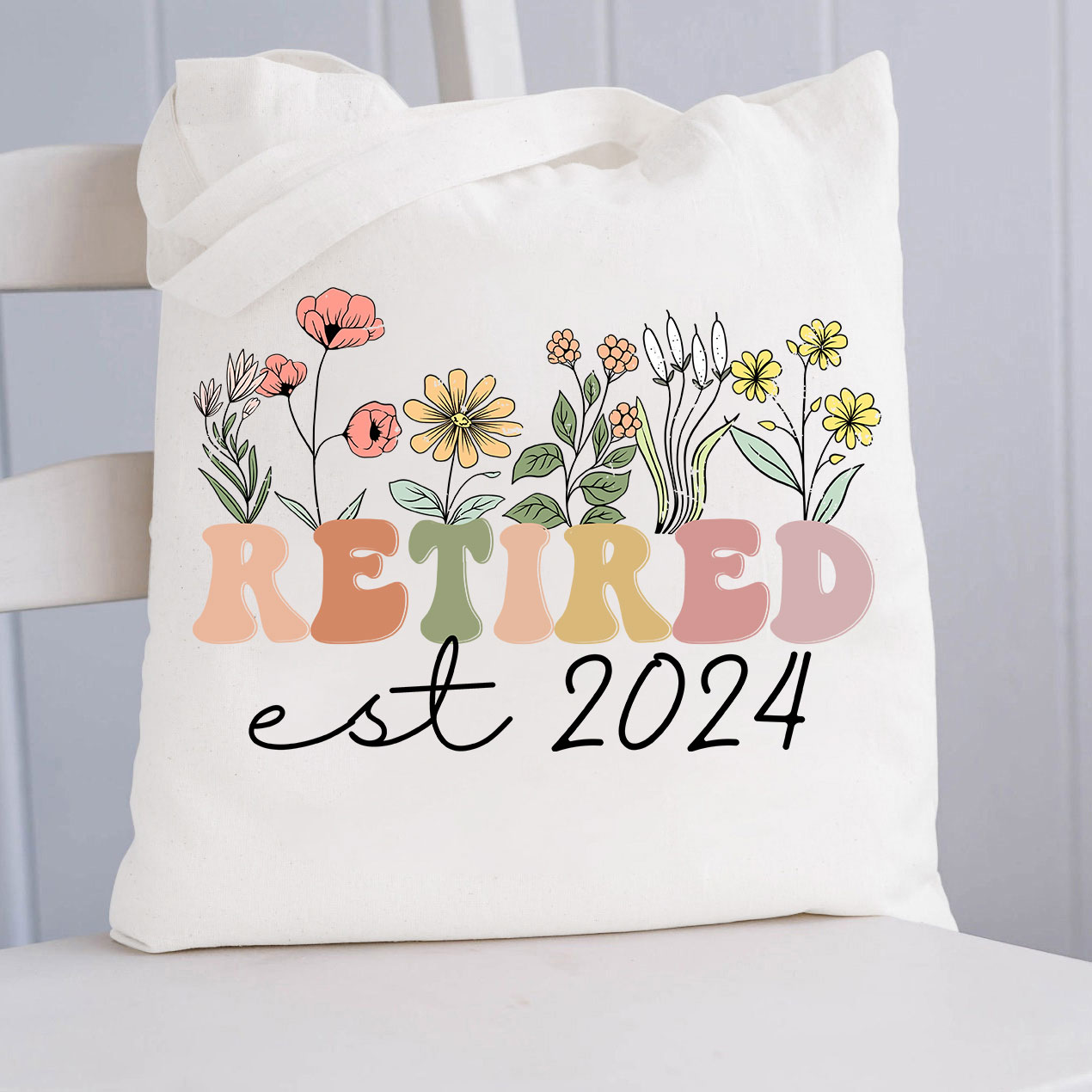 Personalized Retired Est Tote Bag
