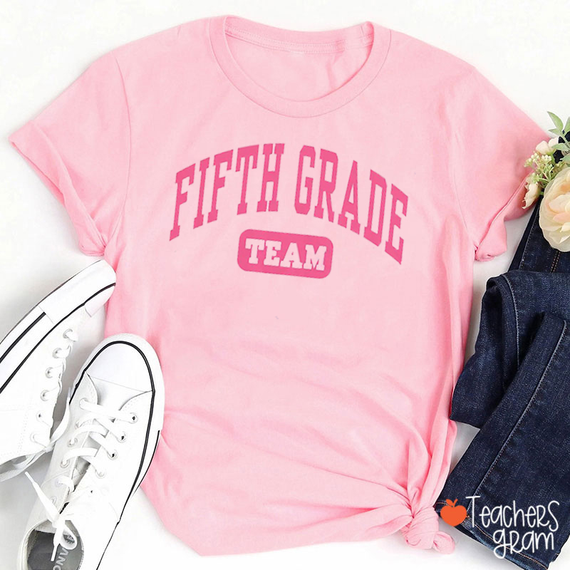 Personalized Grade Vintage Varsity Teacher T-Shirt