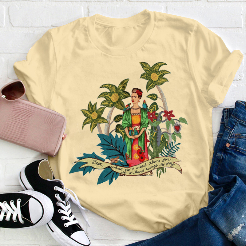 Women's Inspirational Frida Teacher T-Shirt
