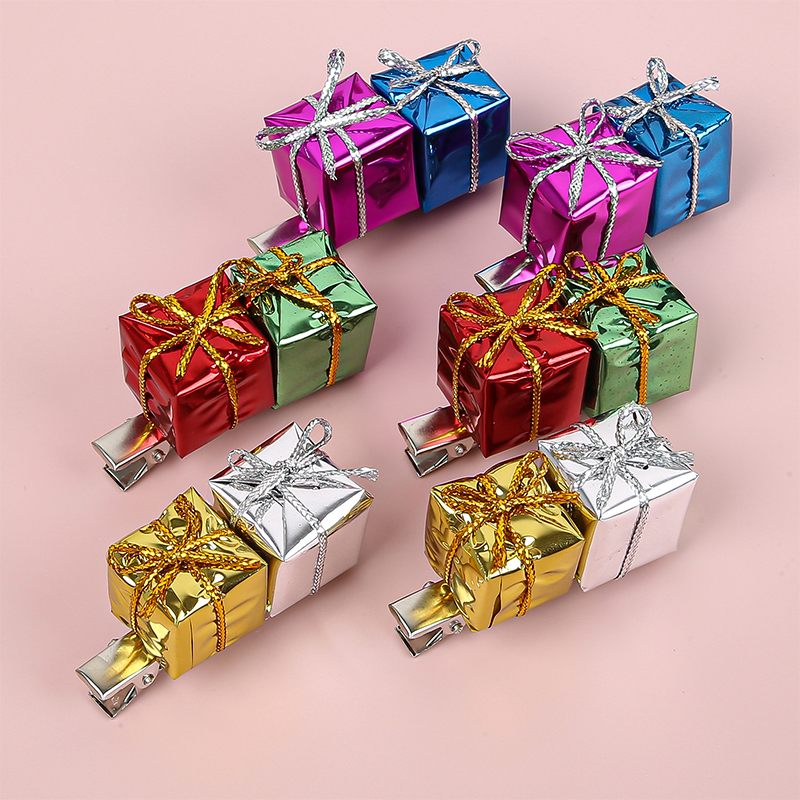 Christmas Holiday Mini Present Teacher Hair Clips