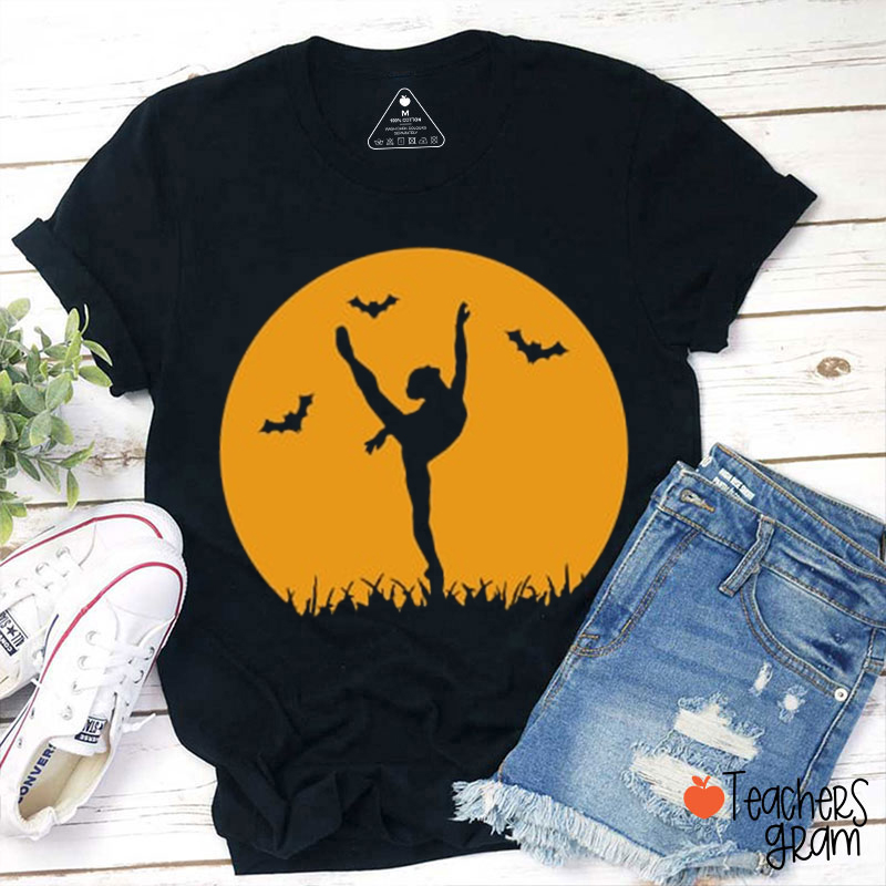 Spooky Dance Silhouette Teacher T-Shirt