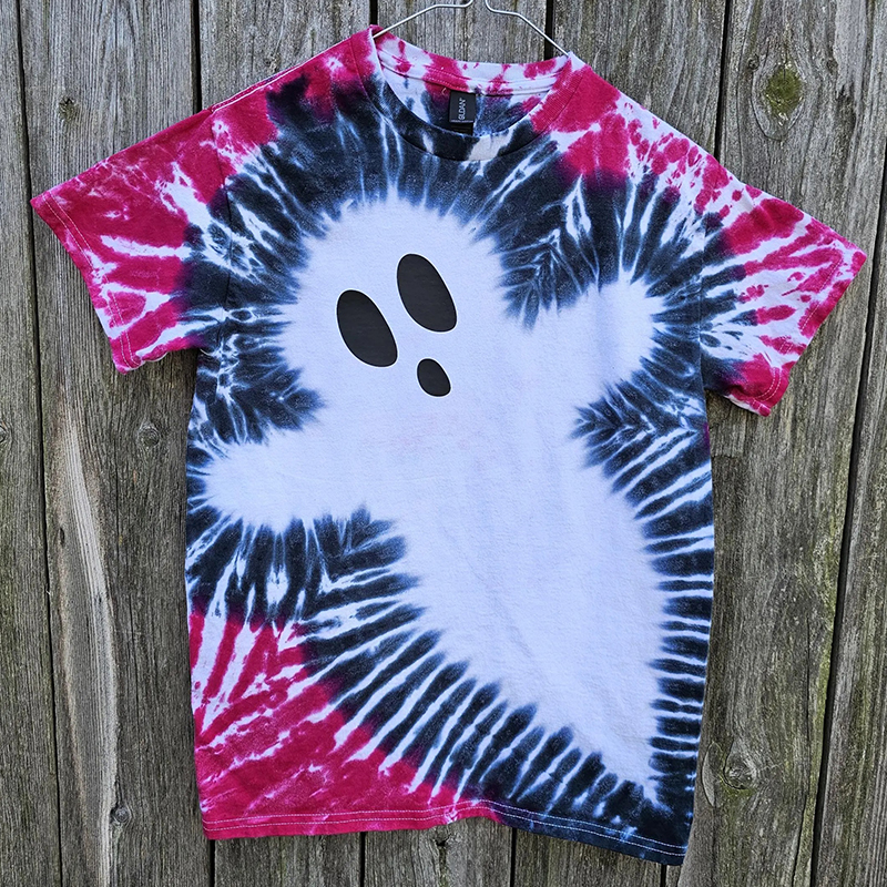 Cute Ghost Tie Dye Teacher Eco Oversized Graphic T-Shirt