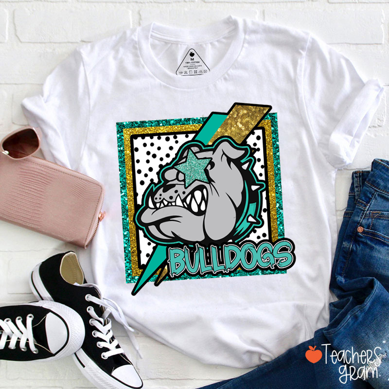 Personalized Mascot Double Lightning Teacher T-Shirt
