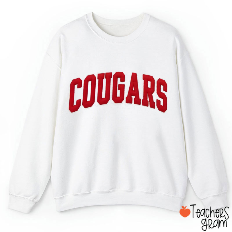 Personalized Mascot Varsity Letter Teacher Sweatshirt