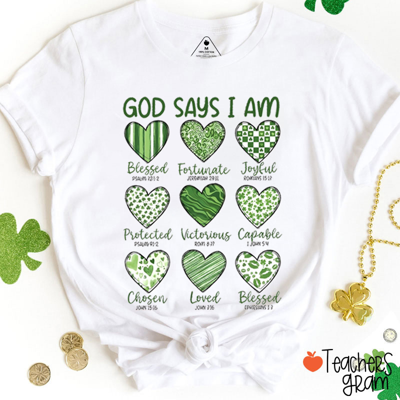 God Says I Am Blessed Teacher T-Shirt