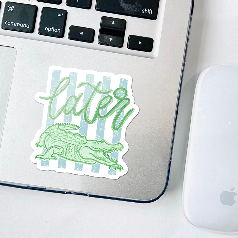 Later Gator Preppy Vacation Teacher Stickers