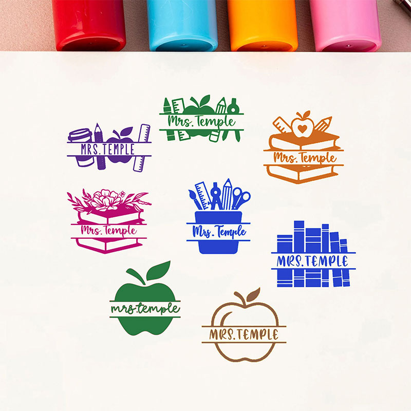 Personalized School Supplies Teacher Stamp