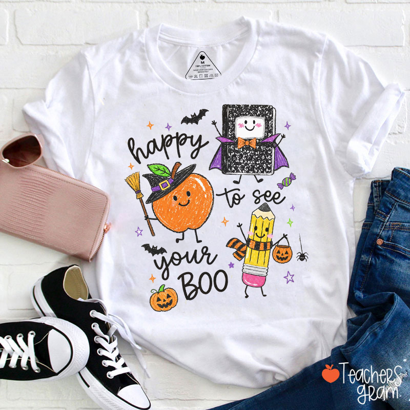 Happy To See Your Boo Halloween Teacher T‑Shirt