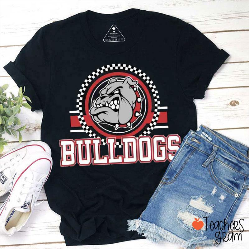 Personalized Mascot Circle Varsity Sport Teacher T-Shirt