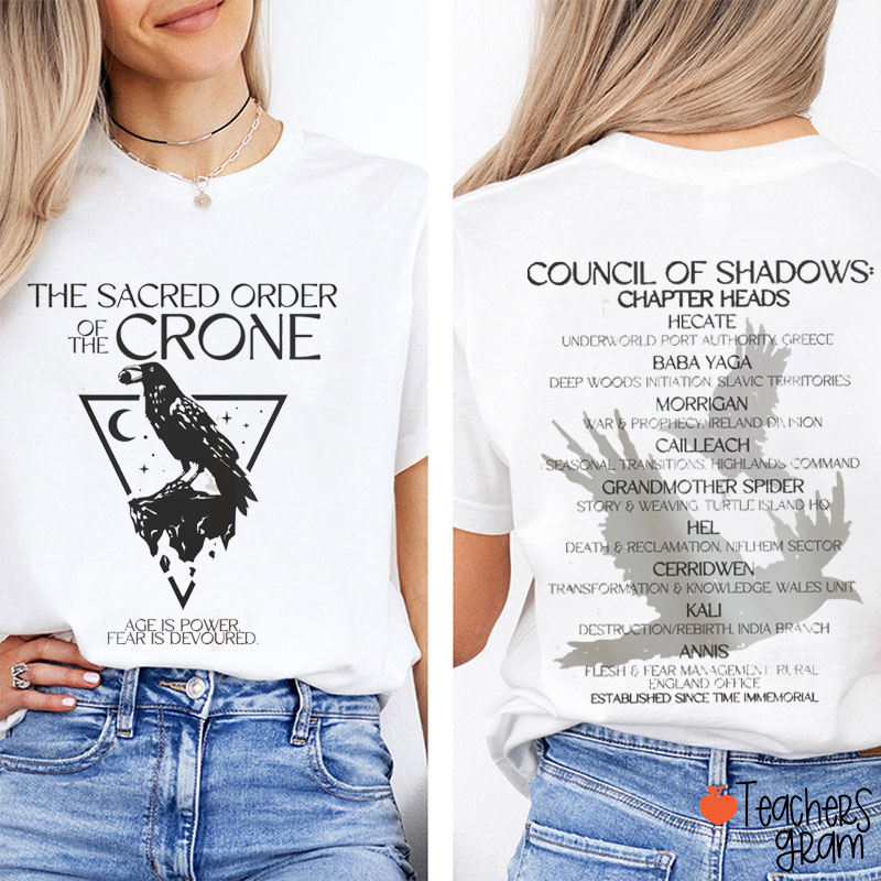 The Sacred Order Of The Crone Teacher Two Sided T-Shirt