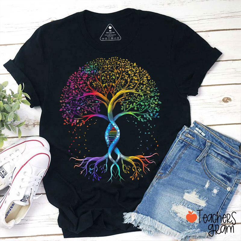 Pride Tree Of Life Teacher T-Shirt