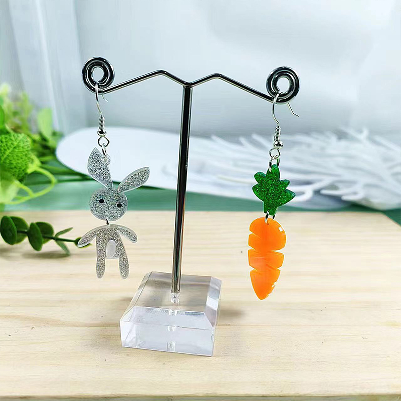 Cute Easter Bunny Teacher Acrylic Earrings