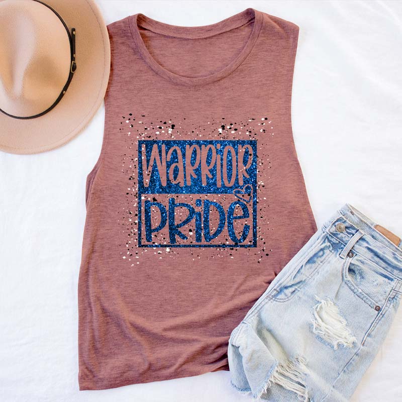 Personalized Mascot Confetti And Glitter Teacher Tank Top