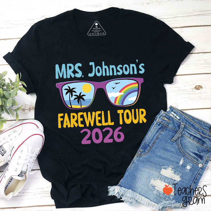 Personalized Name And Year Farewell Tour Teacher T-Shirt