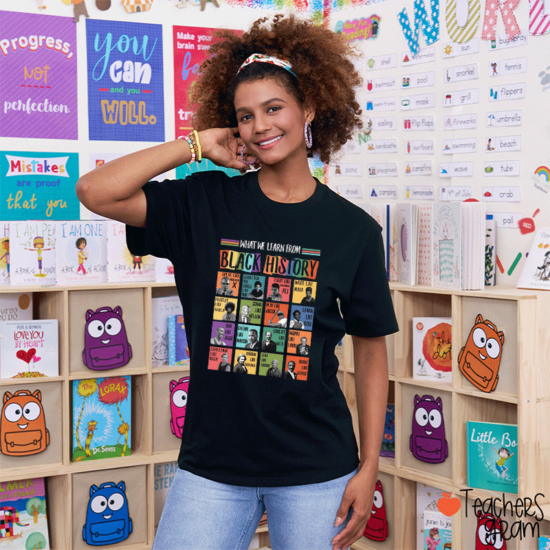 What We Learn From Black History Teacher T-Shirt