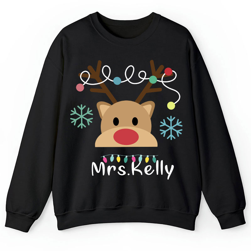Personalized Merry Christmas Teacher Sweatshirt