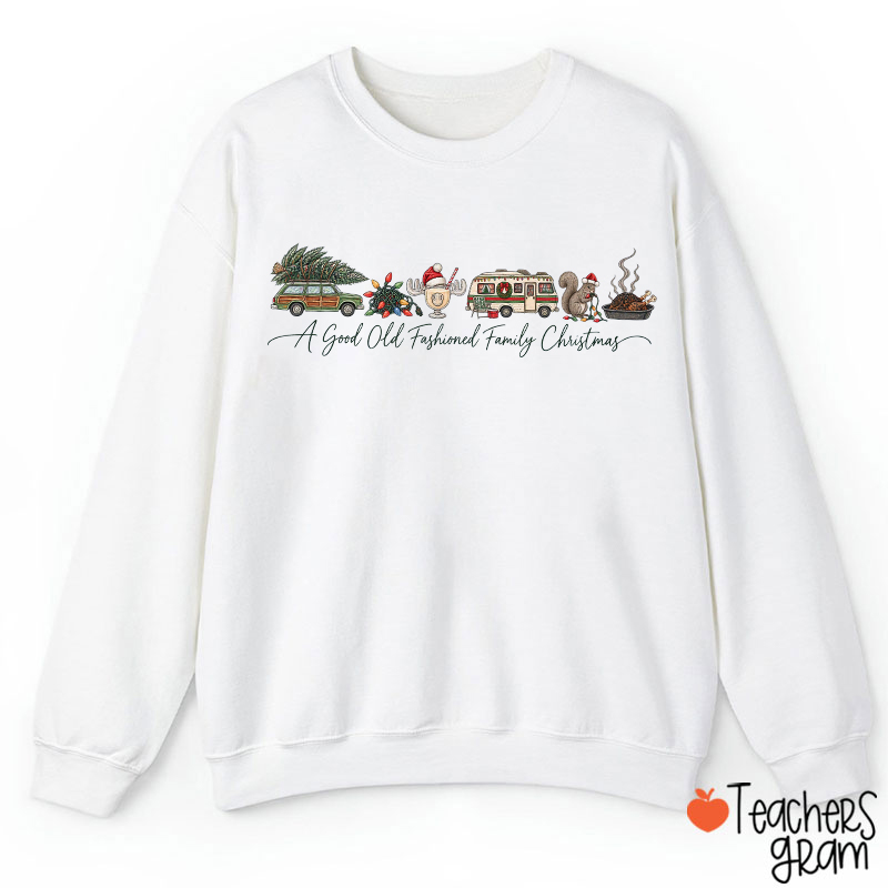 Family Christmas Vacation Scene Teacher Sweatshirt