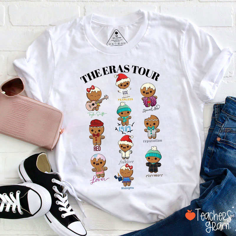 The Eras Tour Gingerbread Christmas Teacher T-Shirt