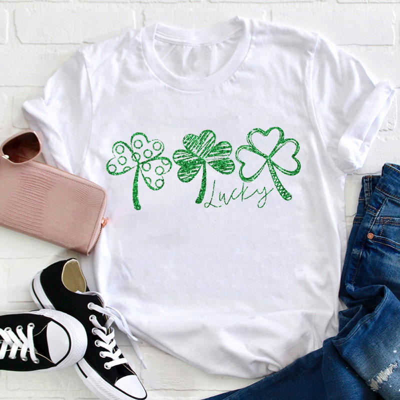 Lucky Shamrocks Teacher T-Shirt
