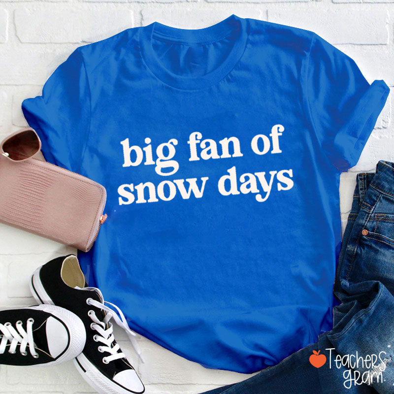 Big Fan Of Snow Days Teacher T-Shirt