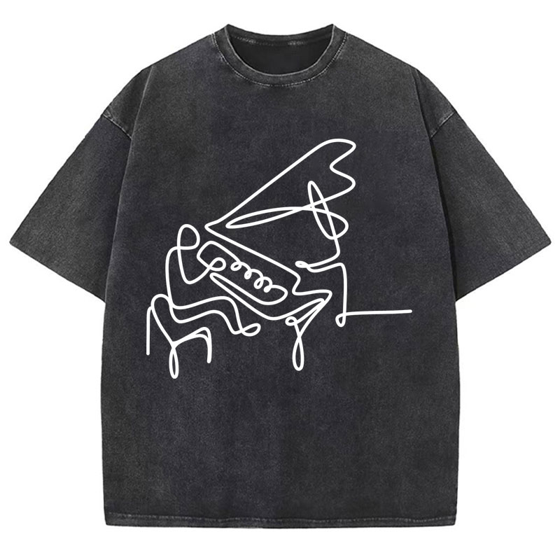 Musician Piano Teacher Washed T-Shirt