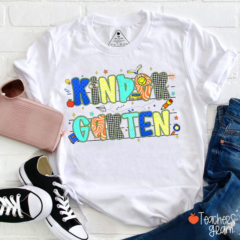Personalized Grade Apple Notebook Teacher T-Shirt
