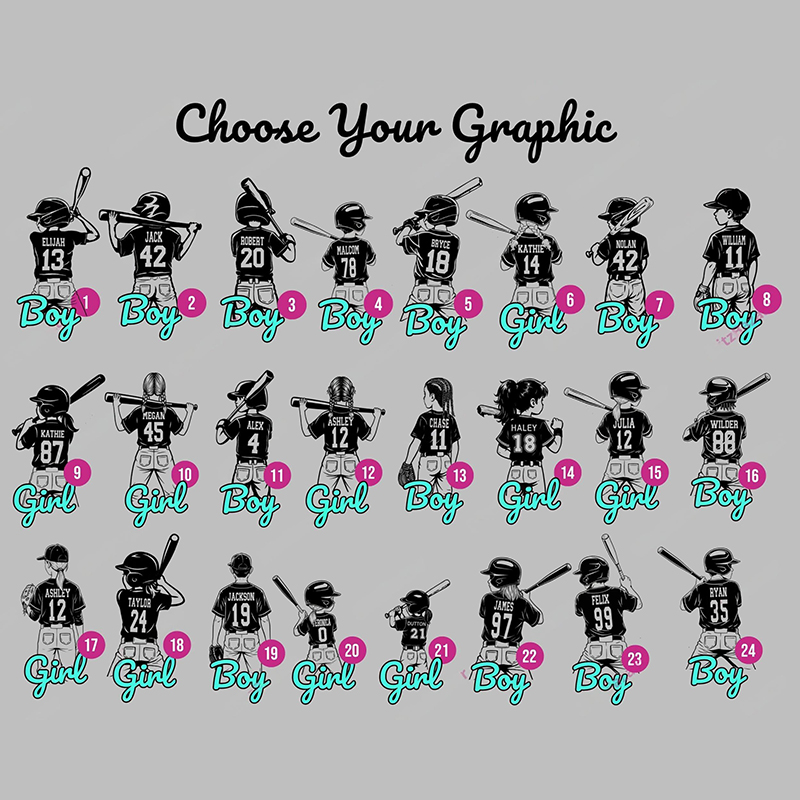 Personalized Baseball Mom Teacher Two Sided T-Shirt