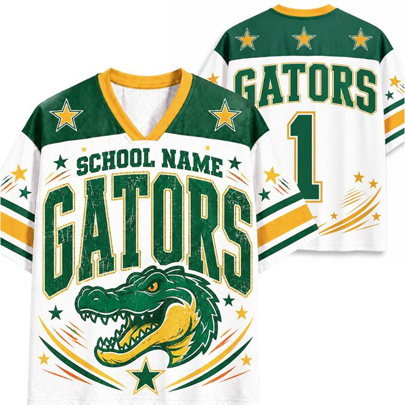 Personalized School Mascot Vintage Star Teacher Mesh Jersey