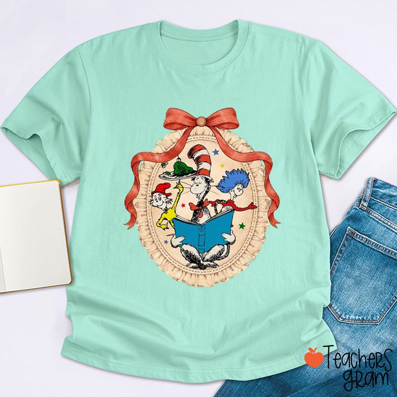 Vintage Thrifted Reading Teacher T-Shirt