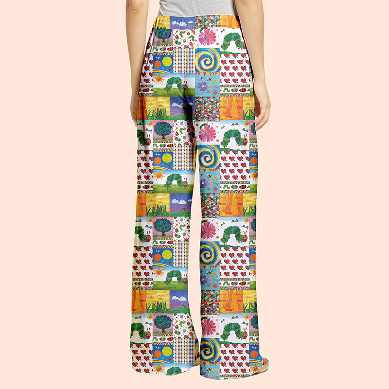 Garden Trip With Caterpillars Teacher Wide Leg Pants