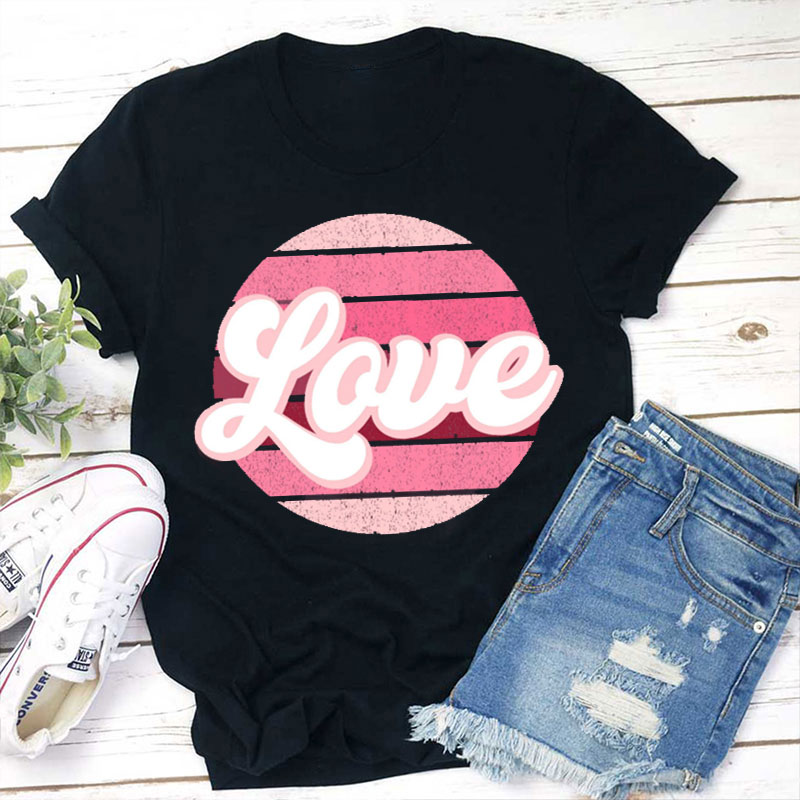 Retro Style Love Teacher T-Shirt