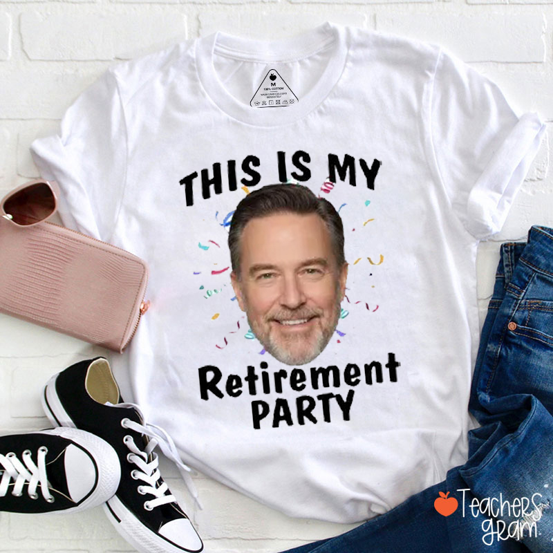 Personalized Photo Retirement Crew Teacher T-Shirt