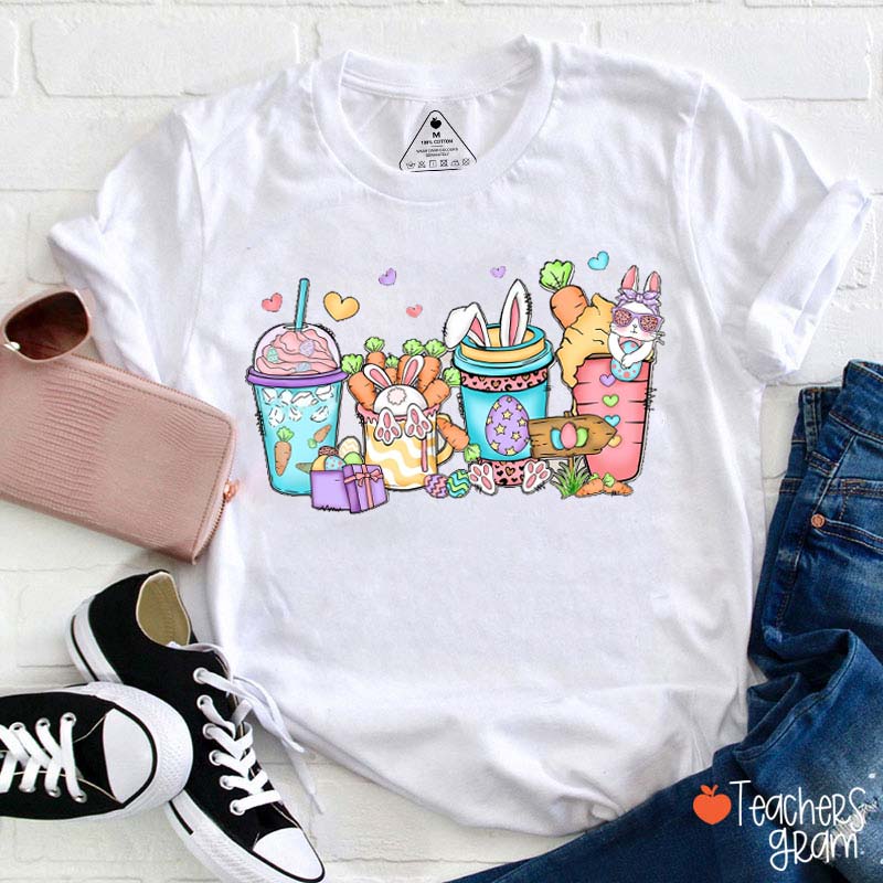 Cute Easter Drinks Teacher T-Shirt