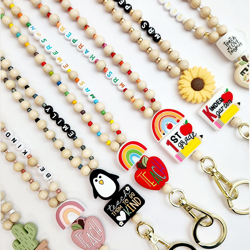 Book Flower Teacher Lanyard