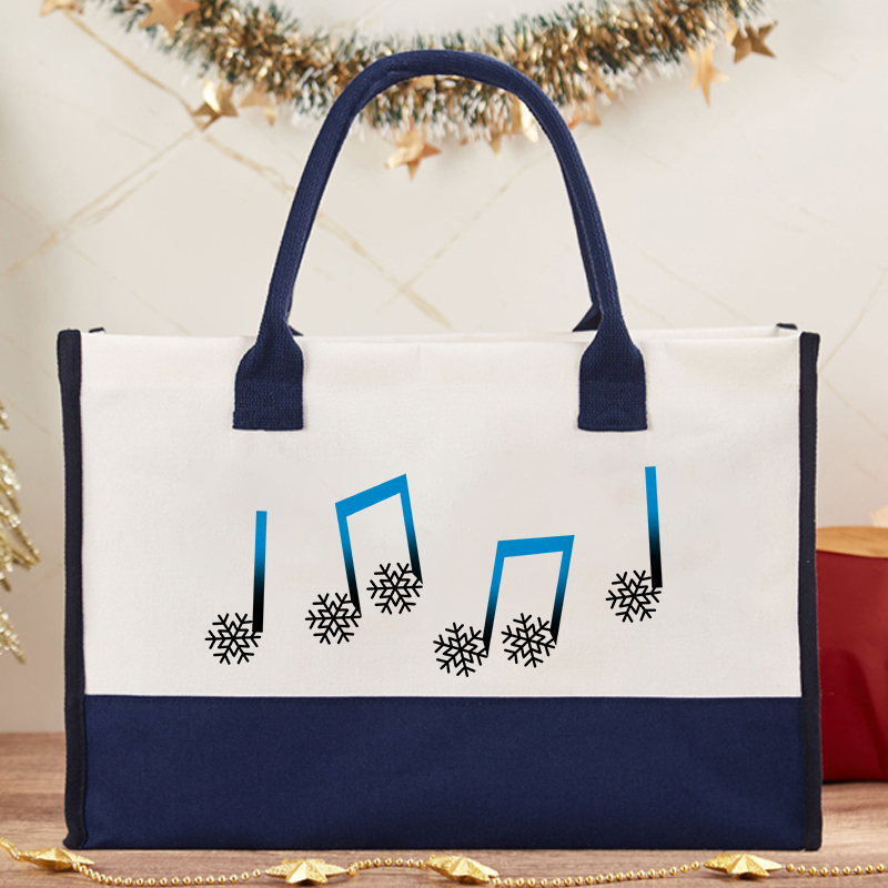 Snowflake Note Teacher Cotton Tote Bag