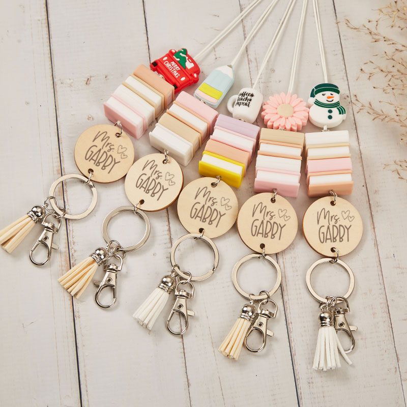 Colorful Silicone Books Teacher Lanyard