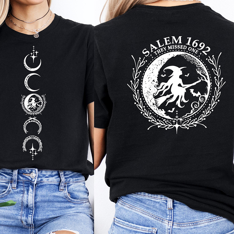 Salem 1692 They Missed One Teacher Two Sided T-Shirt