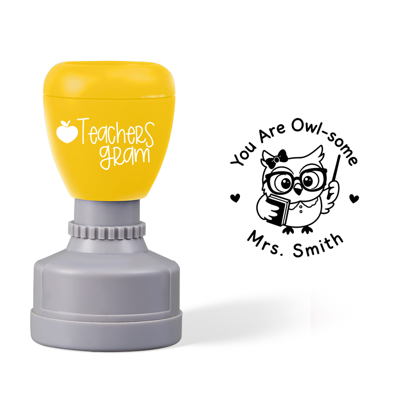 Personalized Name You Are Owl Some Teacher Stamp
