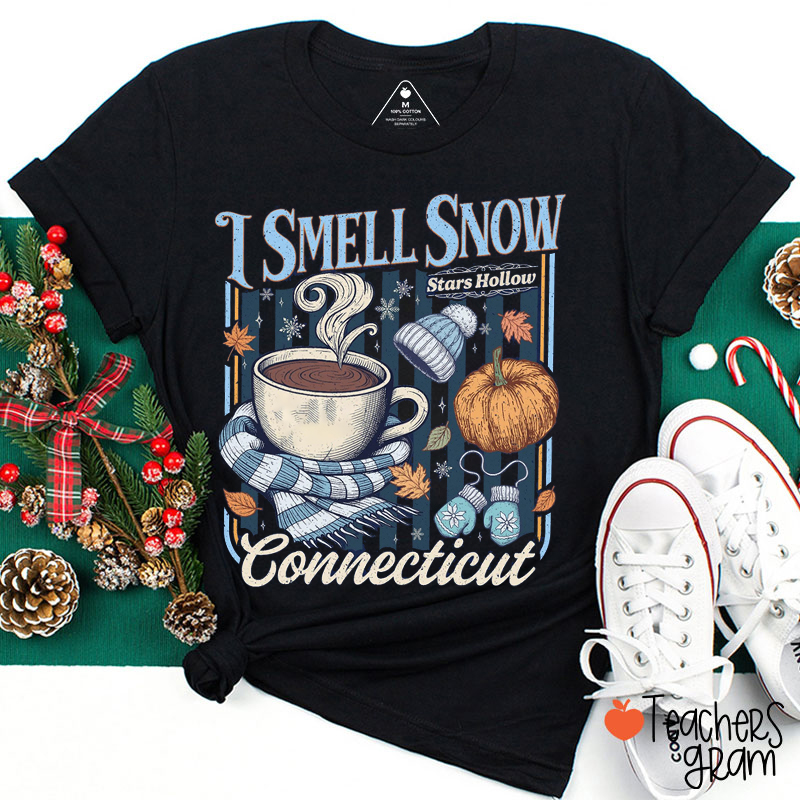 I Smell Snow Connecticut Teacher T-Shirt