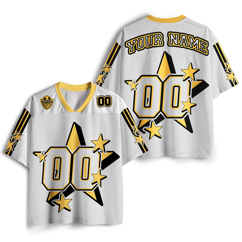 Personalized Name And Number Stars Teacher Mesh Jersey
