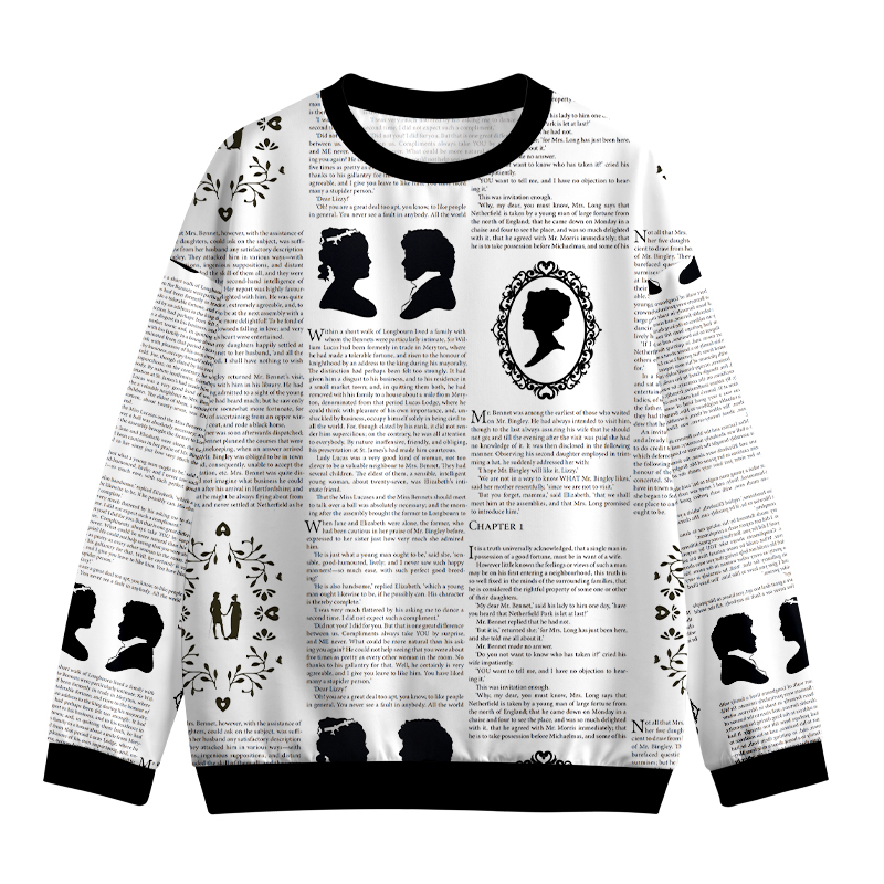 Literature Book Teacher Printed Sweatshirt